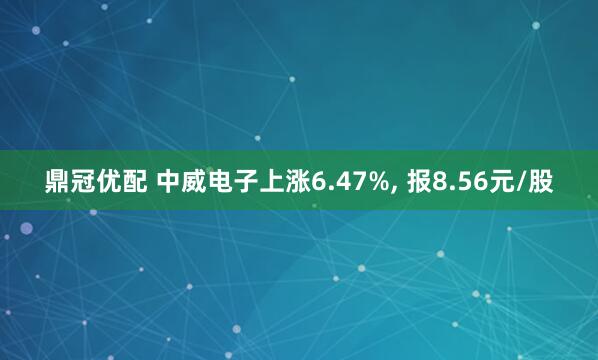 鼎冠优配 中威电子上涨6.47%, 报8.56元/股